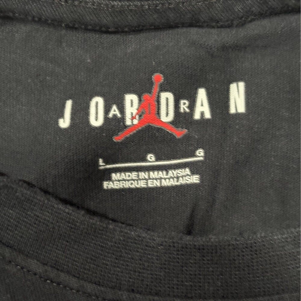 Air Jordan Shirt Mens Black Jump Man Los Angeles Logo Basketball Athletic Sz L - Picture 6 of 10